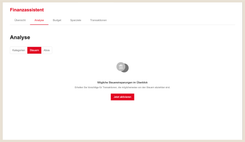 Finanzassistent Analyse Steuern mit Übersicht möglicher steuerlich abziehbarer Transaktionen.
