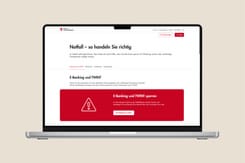 Mockup des E-Bankings der Glarner Kantonalbank.