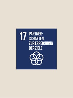 Icon zu globalen Partnerschaften mit vernetztem Blütensymbol auf dunkelblauem Hintergrund