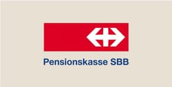 Logo der Pensionskasse SBB für berufliche Vorsorge der Mitarbeitenden der SBB.