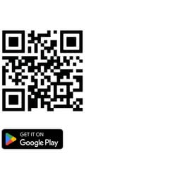 QR-Code mit Google-Play-Store-Button zum Herunterladen einer App für Android-Geräte.