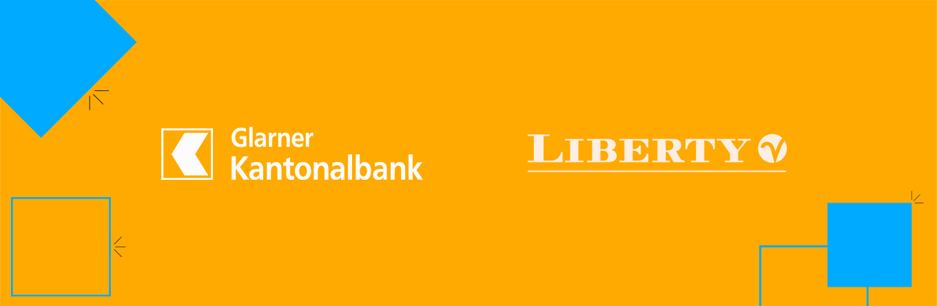 Logos von Glarner Kantonalbank und Liberty Freizuegigkeitsstiftung